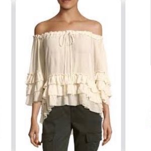 Saks Fifth Avenue Lumin off shoulder top